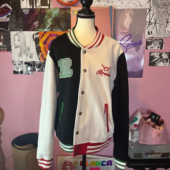 Ranboo Fashion Jackets & Blazers - Ranboo Black and White Varsity Jacket